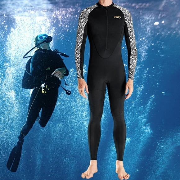 Traje de ño de cuerpo completo Salvador Protección solar Manga larga Pantalones largos Traje de snorkel Rashguard Hombre XXL