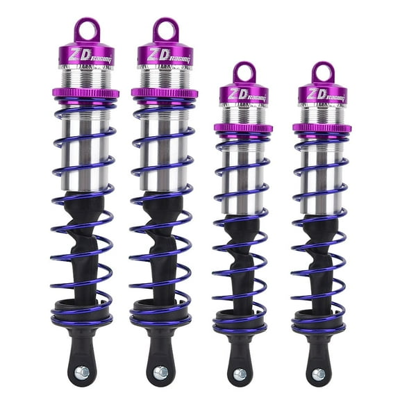 Rc Car Shock Damper,1/8 Rc Car Metal Oil Pressure Adjustable Front And Rear Shock Dampers - Enhance Suspension Performance With 2pcs Each [purple]
