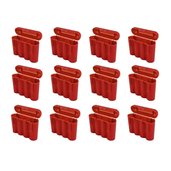 EBC Battery 12 Red Plastic AA AAA Battery Holder Box Storage Cases