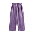 thumbnail image 4 of JIAYUE Men's Wide Leg Jeans Soft Washed Relaxed Fit Knitted Elastic Drawstring Waist Loose Full Length Casual Cozy Trousers Streetwear For Daily Travel Outings Pants, 4 of 4