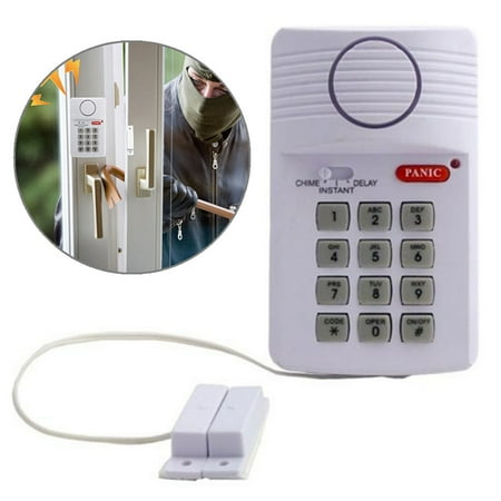 Wireless Security Keypad Door Alarm Burglar System With Panic Button For Home Shed Garage Caravan (Best House Alarm System)