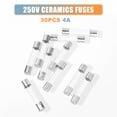 thumbnail image 3 of Unique Bargains 30pcs 4A Quick Blow Glass Tube Fuse Breaking Voltage 250V 6x30mm 0.24"x1.18" Fuse Glass Tube for Car, 3 of 6