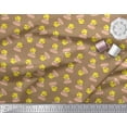 thumbnail image 3 of Soimoi Velvet Fabric Cup,Plate & Chick Cartoon Fabric Prints By Yard 58 Inch Wide, 3 of 3