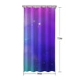 thumbnail image 5 of 36x72in Waterproof Shower Curtain with Weighted Hem, Mold-Resistant Fabric Bathroom Curtain with Metal Grommets and Hooks, Fluid Smoke Aurora Art Style, 5 of 6