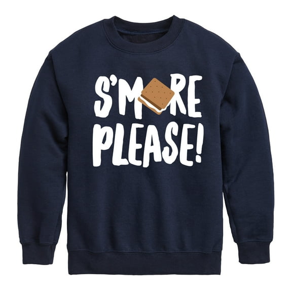 Instant Message - Camping - S'more Please! - Toddler & Youth Crewneck Fleece Sweatshirt