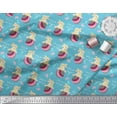 thumbnail image 2 of Soimoi polyester Crepe Fabric Text,Ball & Bunny Kids Decor Fabric Printed Yard 52 Inch Wide, 2 of 2