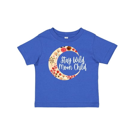 

Inktastic Baby Stay Wild Moon Child Crescent Moon with Flowers Gift Baby Girl T-Shirt