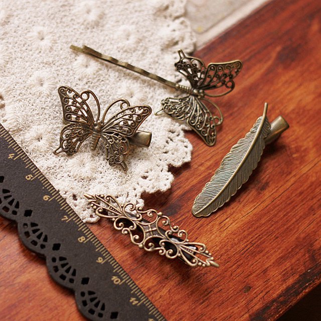 unbranded 4Ud Vintage Hair Clip En Marrón Ideal Para Fiesta O Especial