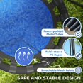 thumbnail image 3 of Qaba Saucer Tree Swing - 24" Blue Outdoor Swing for Backyard Play - Adjustable Ropes, Safe & Stable Design - Kids' Play Equipment, 3 of 7