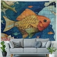 thumbnail image 4 of Orinice Birds World Map Tapestry Wall Hanging Unique Style Graphic Tapestries for Home Wall Decor Living Room Bedroom Apartment Farmhouse Dorm 60x50inch, 4 of 6