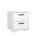 thumbnail image 4 of Tvilum Sofia 2 Drawer Bedroom Nightstand for Adults, White, 4 of 15
