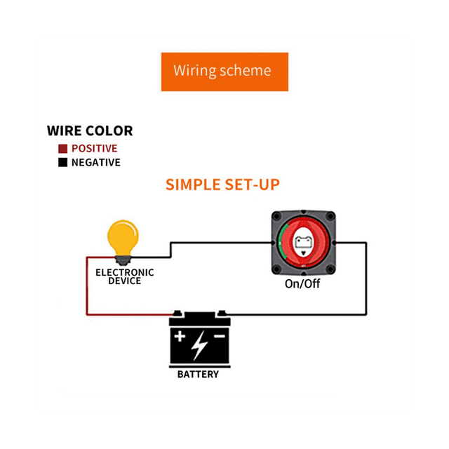 12-48V Current Anti-Leakage Switch Car Modification Battery Disconnect Switch 600A Main Power Switch for Yachts Caravans