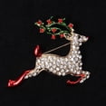 thumbnail image 2 of preciosos broches de ciervo de cristal Sika para niñas, decoradas, de imitación, asta, collar de solapa, broche para sombrero, bolsa,, 2 of 7