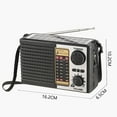 thumbnail image 6 of AM FM SW Emergency Radio Battery Powered Solar Weather Radio LED Flashlight Multifunctional Radio Multi Band for Outdoor Camping, 6 of 6