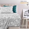 thumbnail image 3 of Lux Decor Collection Microfiber Twin Bed Sheets Set, 4 Pc Bedding Sheet Set - White Gray, 3 of 7