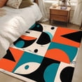 thumbnail image 4 of 3'x5' Area Rugs, Burnt Orange Teal Black Indoor Outdoor Area Rug for Living Room Bedroom, Modern Abstract Geometric Washable Bathroom Rugs Kitchen Floor Carpet Mats Home Decor Aesthetic, 4 of 8