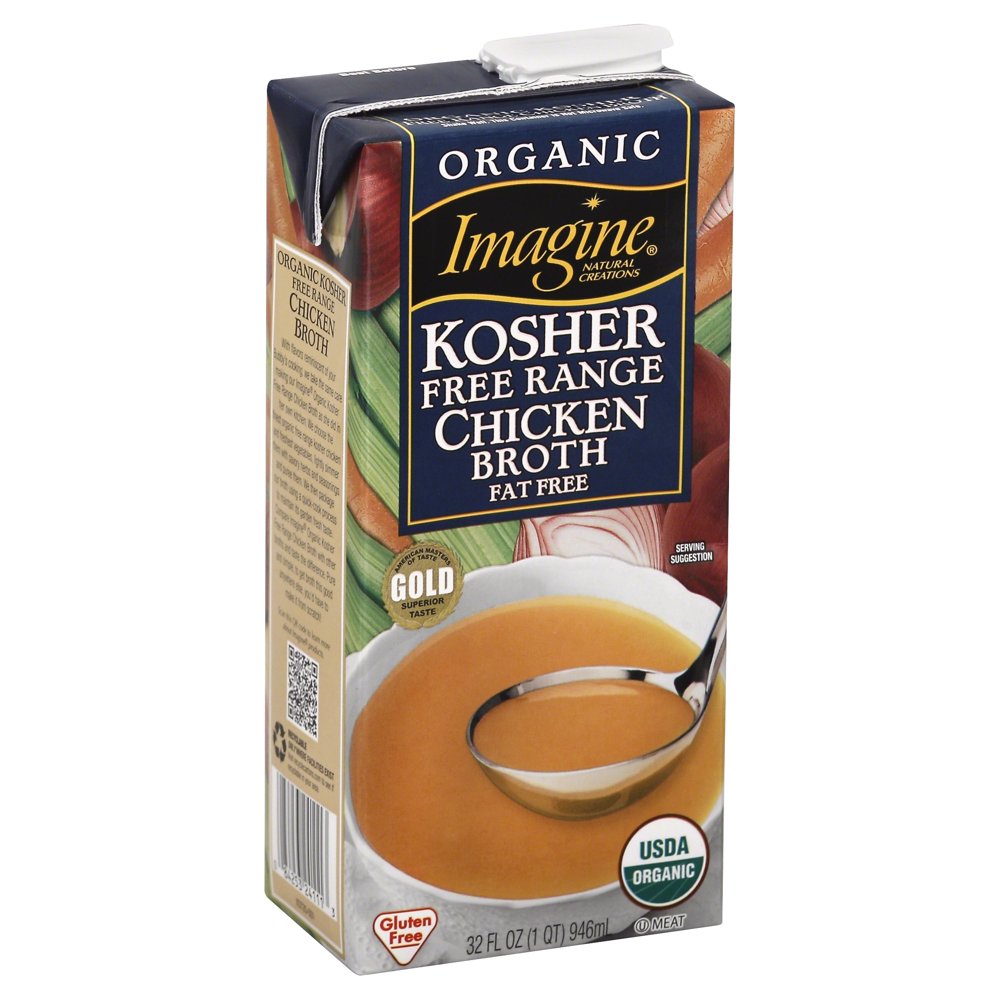 Imagine Foods Organic Kosher Broth, Chicken, 32 Fl Oz