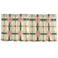 thumbnail image 7 of Yayeee Kitchen Curtains Tier Set of 2 Light Filtering 57"x24" Over Sink Window Panels, Retro Green Stars, 7 of 7
