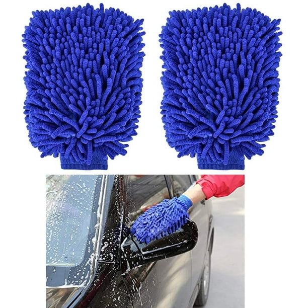 Gants de lavage voiture en microfibre - Nettoyage auto