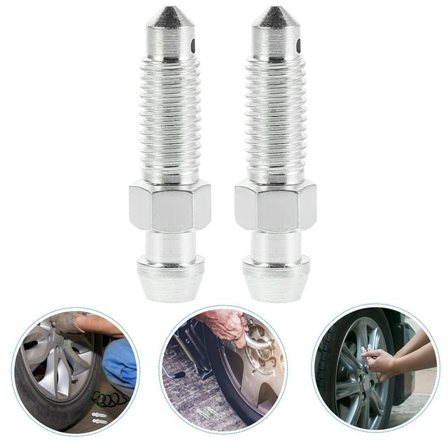 BESTYASH 2Ud Tornillo De Purga Para Y Horquilla De Motocicleta En Hierro Galvanizado Plateado