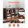thumbnail image 5 of Literature Organizer, 24-Slot Wood Mail Sorter with Removable Shelves, Paper File Storage, 5 of 10