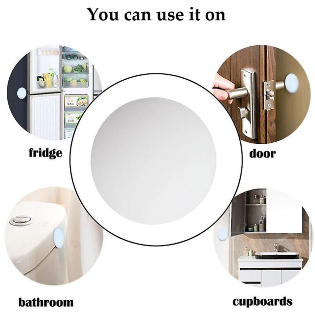 5 protectores de pared de tope de puerta de silicona, tope de manija de puerta autoadhesivo, tope de goma de tope de protección para perilla de puerta, cocina, oficina (blanco) LingWen 8390606497598