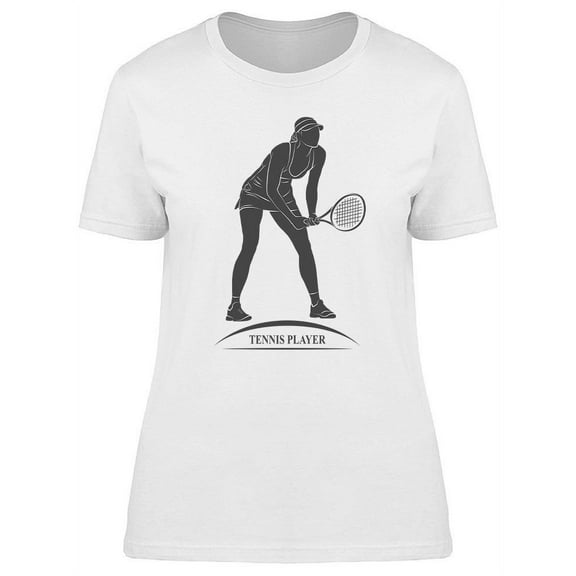 Female Tennis Player Design T-Shirt Women -Image by Shutterstock, Female Medium