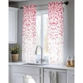thumbnail image 5 of Pink Valentine's Day Sheer Curtains 54 Inch Length 2 Panels Set for Living Room/Bedroom, Lover Heart Modern Art Romantic Kitchen Curtains Grommet Semi-Sheer Curtains Window Treatments 42"x54"x2, 5 of 7