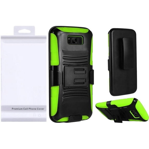 GSA Hybrid Case Holster For Samsung Galaxy S8 Plus Black, Neon Green
