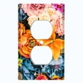 thumbnail image 2 of Metal Light Switch Plate Outlet Cover (Flower Colorful - Single Duplex), 2 of 2