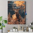 thumbnail image 4 of Qisvanset 12x16 Inch Forest Stag Deer Canvas Wall Art, Majestic Wildlife Nature Inspired Home Wall Decor, 4 of 8