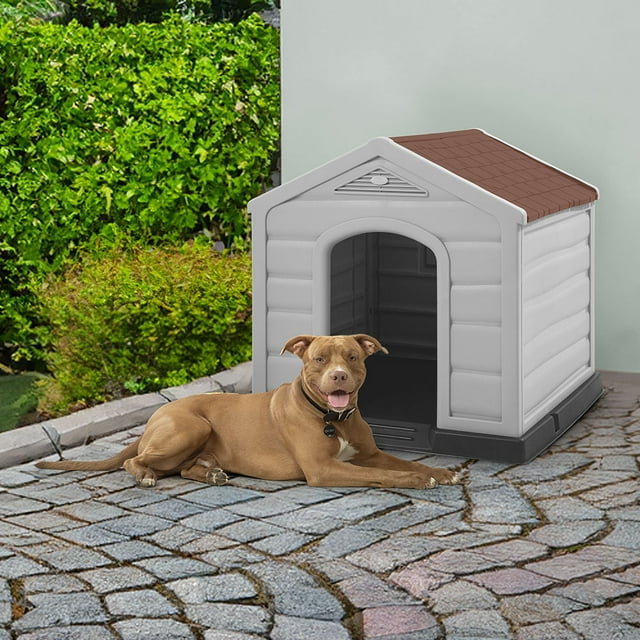 Casa Casita Hogar Refugio Interior Exterior Mascota Perro Ideal Raza Mediana Grande Plástica Resistente Confortable RIMAX