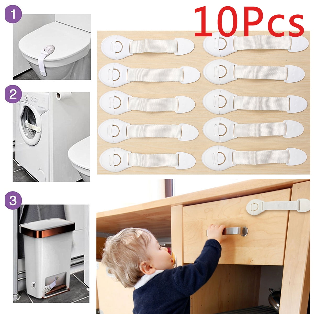 10pcs Child Kids Baby Pet Proof Door Fridge Cupboard Cabinet