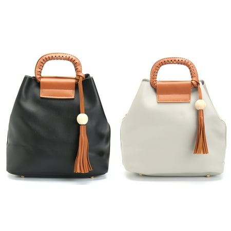 - Fashion Women Purses and Handbags PU Leather Large Bucket Bag Shoulder Messenger Bag