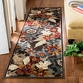 thumbnail image 2 of SAFAVIEH Paradise Kyler Floral Leaves Runner Rug, Dark Brown, 2'2" x 8', 2 of 9