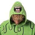 thumbnail image 2 of Ghostbusters Men's Slimer Character Hooded Fleece One Piece Union Suit Costume Pajama, 2 of 7