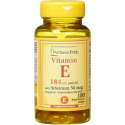 Puritan's Pride Vit E w/Selenium.400.IU.100.SFG 1 ea (Pack of 3)