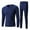 Navy, variant on Men Heavyweight Rayon Spandex thermal Underwear Base Layer Long Johns Blended Fleece Lined Set for Cold Weather Red