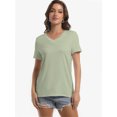 thumbnail image 4 of Womens Short Sleeve Round Neck Shirts Summer Top Fashion Basic Tee, 4 of 6