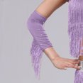 thumbnail image 2 of Lispipm Women's Retro Long Opera Pageant Gloves 1920s Fringe Fingerless Elbow Glove for Costume Party Wedding Arm Sleeves Purple, 2 of 8