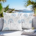 thumbnail image 5 of Waterproof Throw Pillow Covers Set of 2, 16x16 Inch Gray Blue Floral Spring Decorative Pillowcases Outdoor Pillow Slip Cushion Covers Set for Couch Tent Country Summer Botanical, 5 of 7