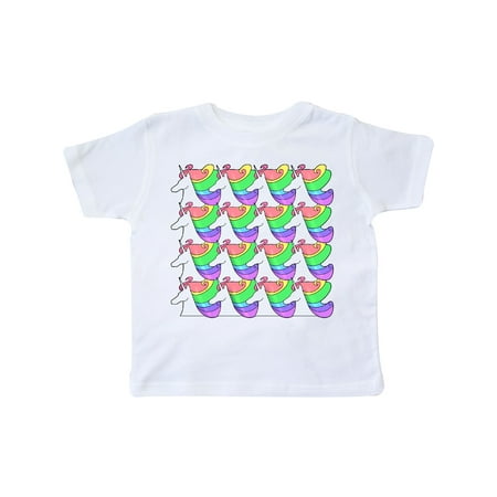 

Inktastic Rainbow Unicorn Pattern Gift Toddler Boy or Toddler Girl T-Shirt