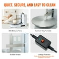 thumbnail image 5 of VEVOR Cake Decorating Machine, Cake Cream Spreading Coating Smearing Machine, Low Noise Cake Frosting Machine, Turntable with Adjustable Scraper, for 4" to 16" Cake, 25-320RPM Rotating Speed, White, 5 of 9