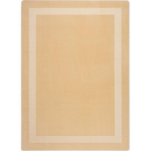 Kid Essentials Portrait Round Misc Solid Color Area Rugs  07 Sandstone - 5 ft. 4 in.