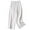 White, variant on USNSM Women's Cotton Pants Linen Casual Loose Elastic Waist Straight Pants Comfy Baggy Wide Leg Pants with Pockets White S