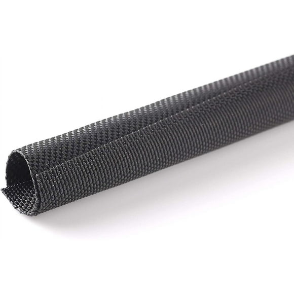 shiyou-Woven Mesh Split-Sleeve Wire Loom for High-Temperature Automotive Harness and Home Cable Management - 25 feet (1/8")