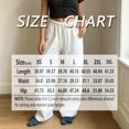 thumbnail image 6 of Morttic Women's Solid Color Drawstring Elastic High Waist Loose Wide Leg Pants with Pockets Beach Vacation Lounge Pants Navy Blue，XXL, 6 of 6