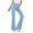 Light Blue, variant on Bmisegm Women's High Waist Stretchy Denim Yoga Flare Leggings Booty Lifting Pocketed Fitness Pants for Gym & Casual Wear Y2K Jeans for Women Navy XXL