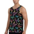 thumbnail image 2 of Easygdp Rainbow Butterflies Men's Tank Top, Sleeveless Muscle T Shirts, Breathable, Quick-Dry, Loose for Gym, Running, Fitness - XX-Large, 2 of 9