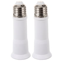HIBIBUD 2pcs Bulb Socket Extender Telescopic Light Bulb Extension Socket E27
